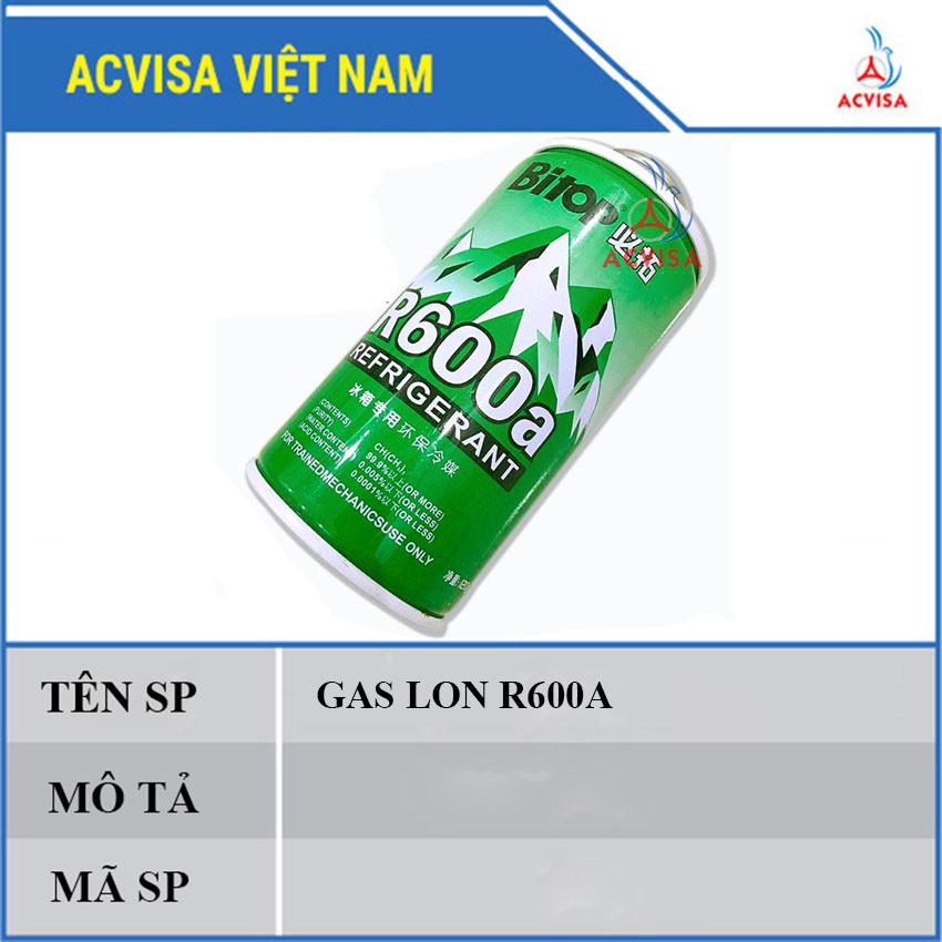 Gas Lon R600A, Môi Chất Lạnh R600A