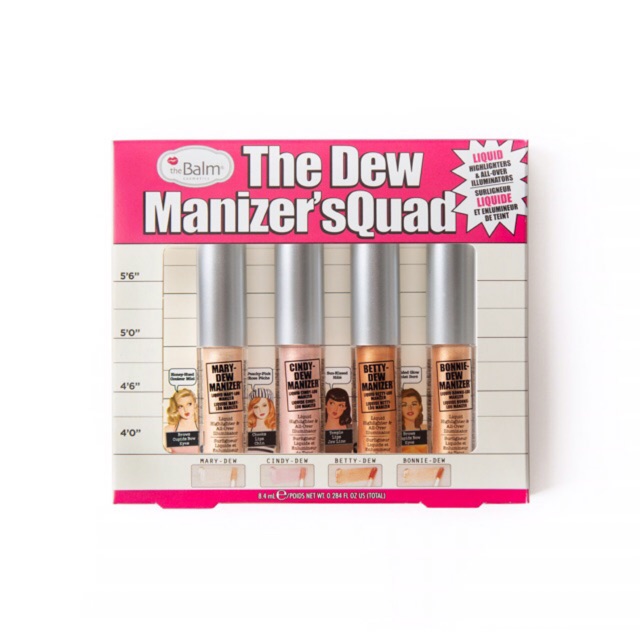 [CÓ SẴN] ✨ Set The Balm liquid highlighter Dew Manizer’s Quad✨