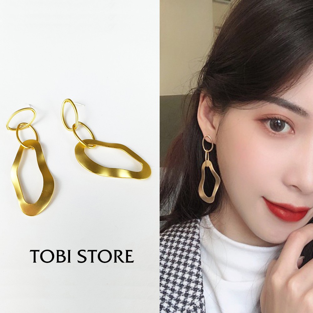 Khuyên tai nữ TOBI STORE nhiều kiểu dáng bông tai dễ thương đính ngọc mạ vàng đáng yêu kiểu tròn, dài, nụ