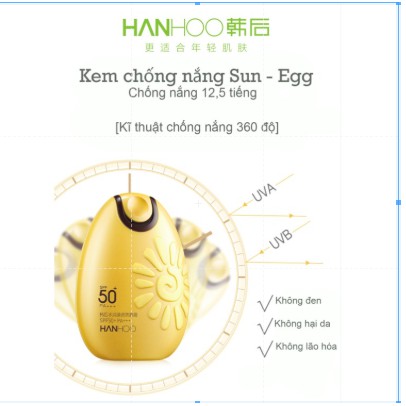 Kem Chống Nắng Cấp Ẩm Sáng Da Hanhoo Nhập Khẩu Chính Hãng