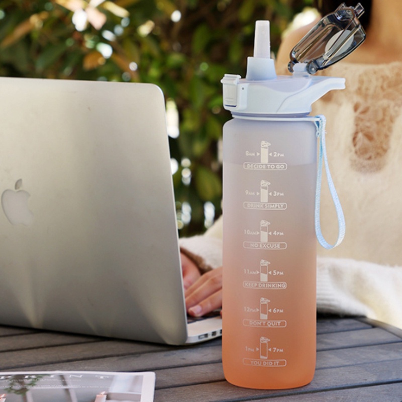 Bình Đựng Nước 1000ML Thiết Kế Nhỏ Gọn Màu Gradient 1 Lít