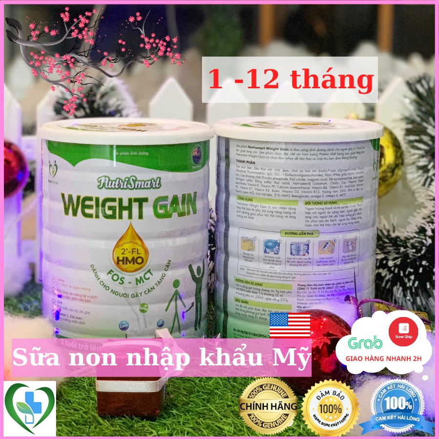 Sữa bột NutriSmart Weight Gain 900g cho bé thức uống dinh dưỡng dành cho người gầy