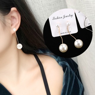 Khuyên tai dài giả hạt trai cá tính sang chảnh