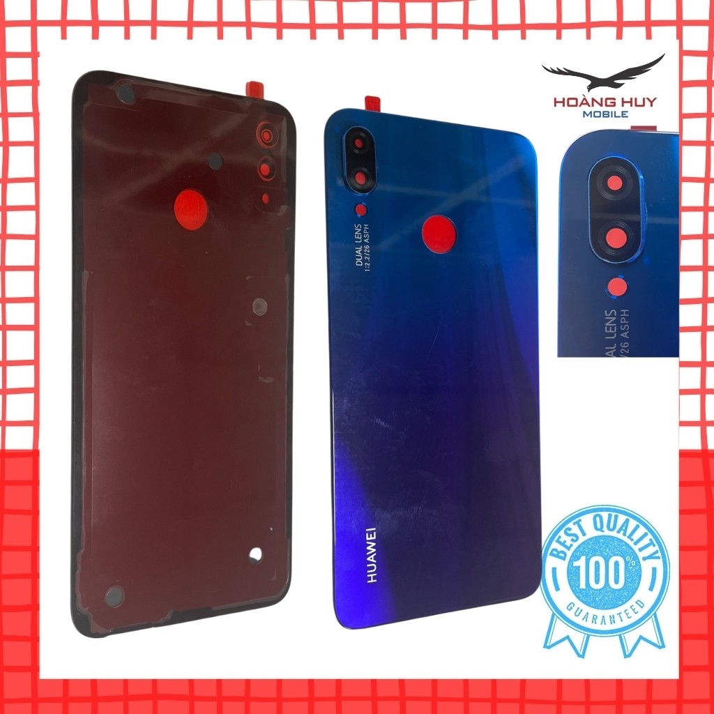 Nắp Lưng Huawei Nova 3i,Nova 3e Zin Full Có Kính Camera Đủ Màu Chất