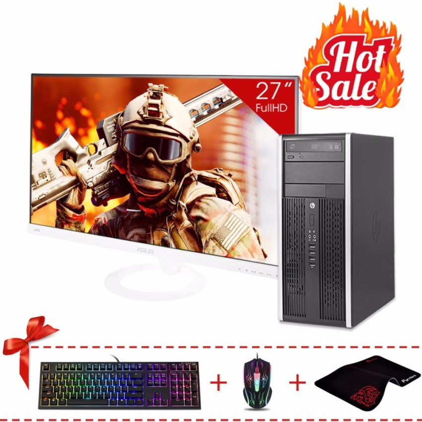 Combo Máy tính đồng bộ HP 6300 Pro MT + Màn hình ASUS 27inch Full Viền (Core I7 3770, Ram 16GB, HDD 2TB) + Quà Tặng | BigBuy360 - bigbuy360.vn