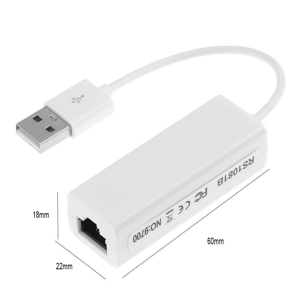 Đầu chuyển đổi mạng LAN Ethernet từ cổng USB 2.0 sang RJ45 10/100Mbps kèm phụ kiện cho máy tính | WebRaoVat - webraovat.net.vn