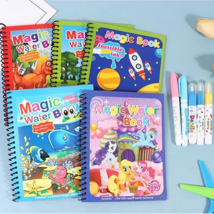 Tranh Tô Màu Nước Ma Thuật Không Giới Hạn Bút Tô Màu Không Bao Giờ Hết Mực,Đồ Chơi Giáo Dục Cho Bé
