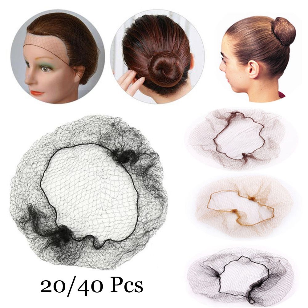 20 / 40 Lưới búi tóc giả nhiều màu sắc thời trang độc đáo cho nữ