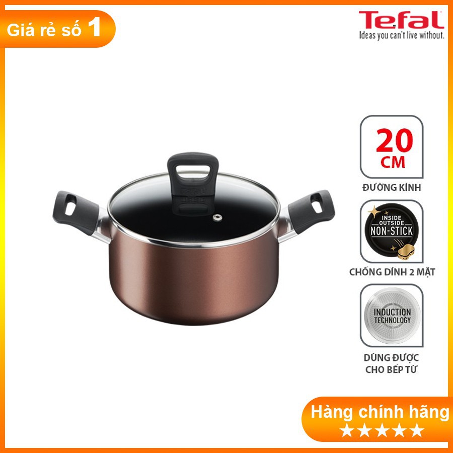 TEFAL- Nồi Day By Day size 20cm G1434406 - Hàng chính hãng- Thương hiệu Pháp, sản xuất tại Việt Nam