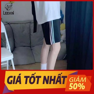 Quần Đùi RAINBOW Nữ ♥ Short ống rộng dáng suông cạp chun sọc cầu vồng 3 màu ĐEN | TRẮNG | XANH Ulzzang HOT ♥ *
