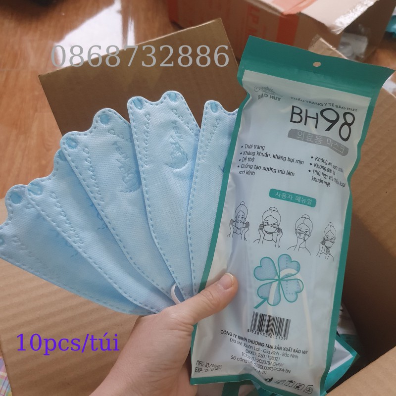 [Combo 10Gói][50Cái] Khẩu Trang 4D MASK KF94 Công Nghệ Dập Hàng Quốc - Hàng Chính Hãng Công Ty Cường Thịnh