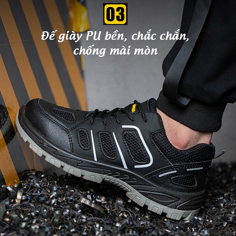 Giày Bảo Hộ Chống Tĩnh Điện ESD (Mã 286) Mũi Thép Chống Đập, Chống Đâm Xuyên, Thoáng Khí, Nhẹ