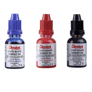 Mực bút viết bảng Pentel màu đen, đỏ, xanh mực tươi sáng, bám dính tốt - MWR401