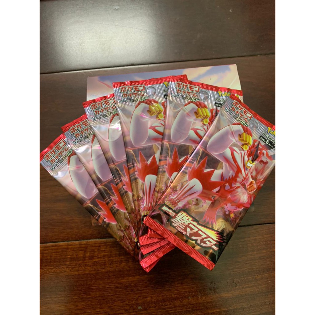 Combo 6 Pack Bài Lẻ Tiếng Nhật S5I Single Strike Master Chính Hãng Pokemon