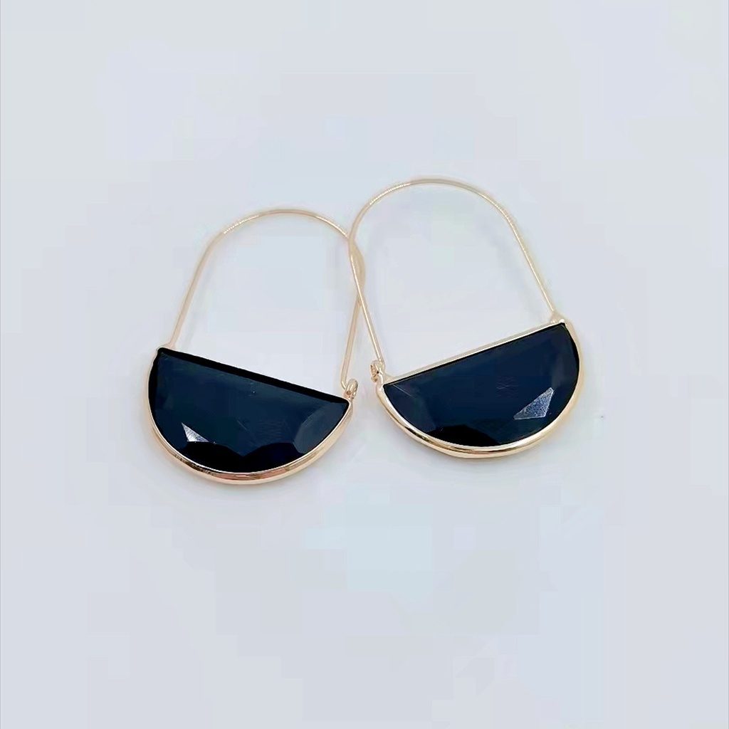 Khuyên tai Pinkdudu PD653 hình tròn trong suốt nhiều màu thời trang cho nữ
