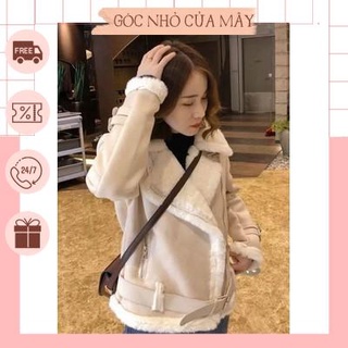 (HÀNG ORDER) Áo khoác da lộn lót lông GNCM
