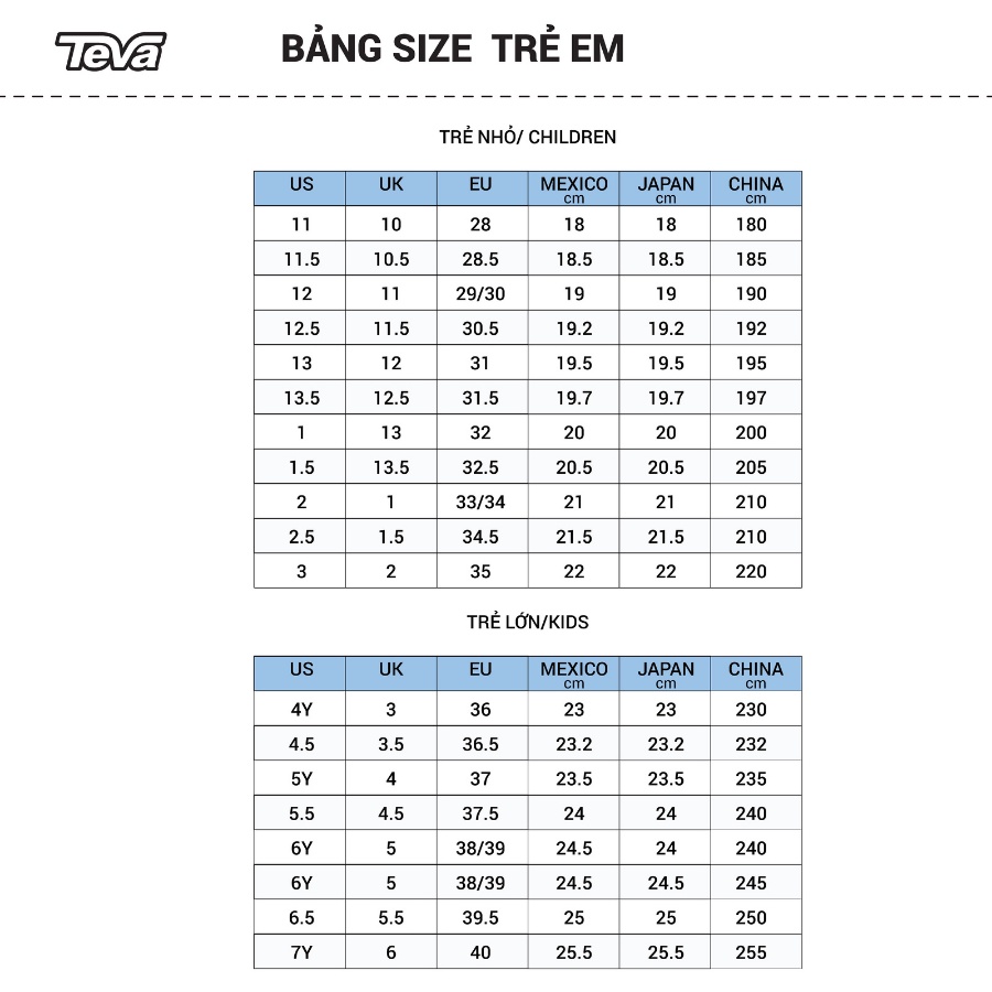 Giày sandal trẻ em Teva Tanza - 1093489Y-GTEC