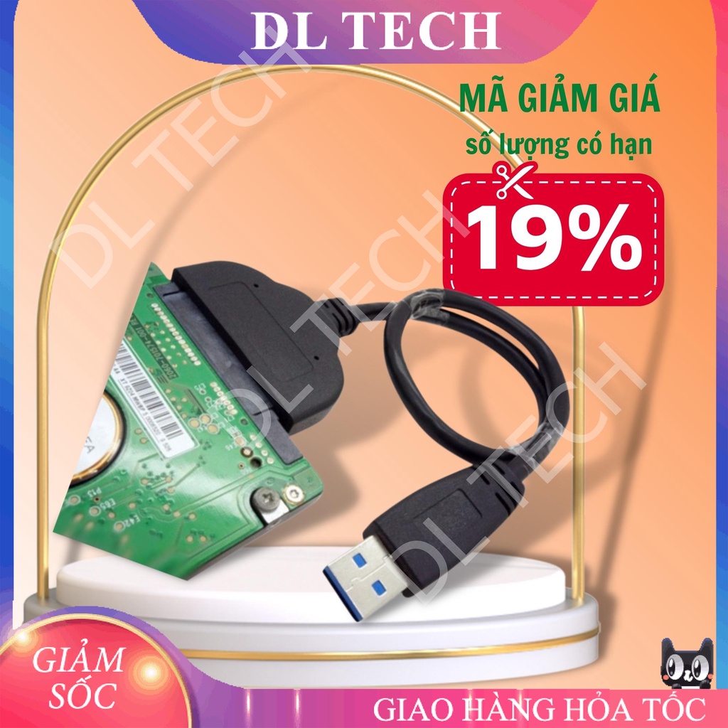 Cáp chuyển Sata to USB 3.0 cho HDD SDD 2.5 inch DL TECH