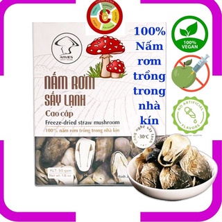 Nấm Rơm Sấy Lạnh cao cấp Anvies,Nấm rơm sấy sạch nguyên chất,Nấm Sấy ăn liền,cuong fuwa shop