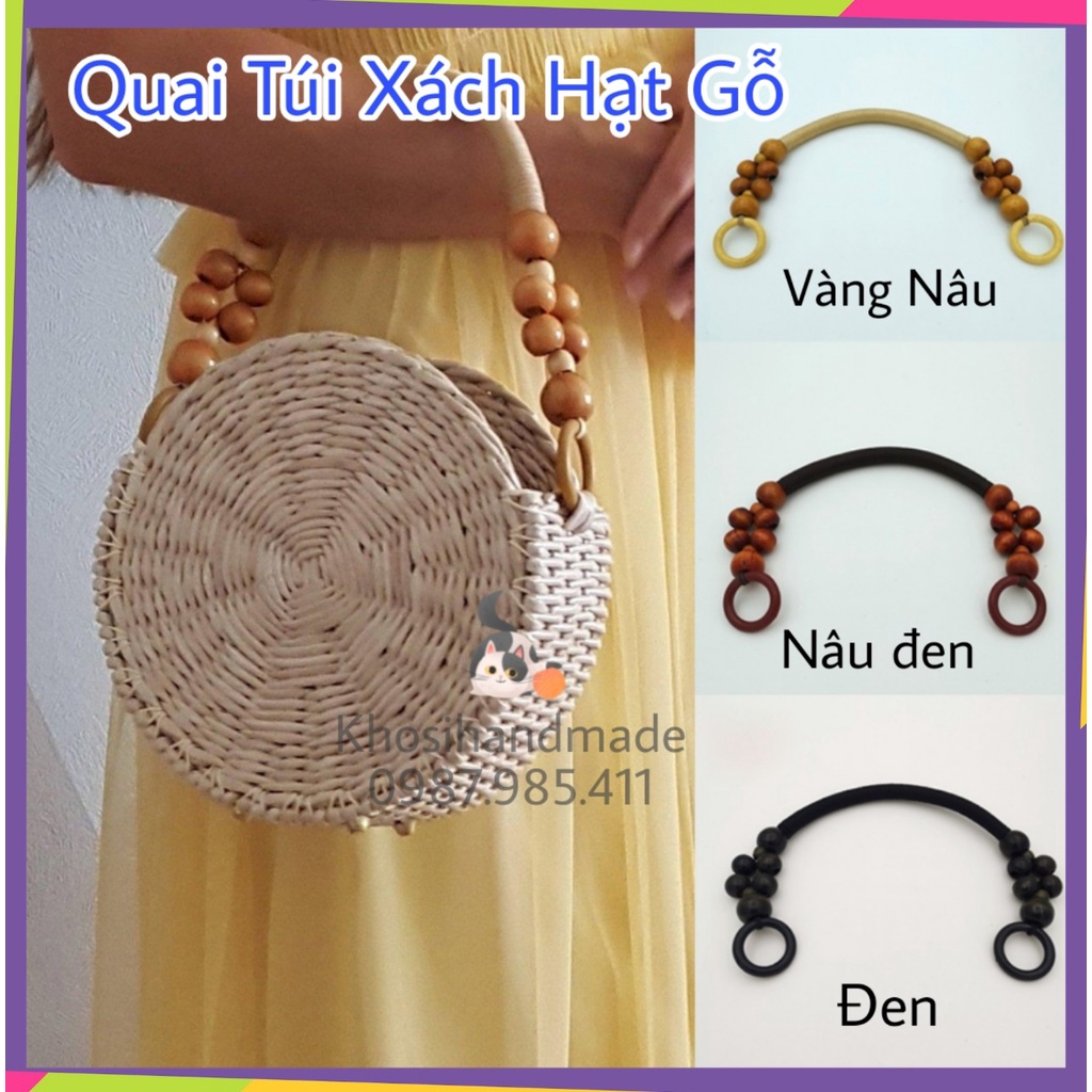 Quai Túi Xách Hạt Gỗ