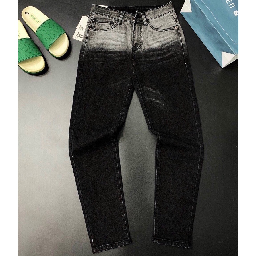 Quần jean nam đen trơn cao cấp-chất bò co dãn 4 chiều-from chuẫn thời trang Lady-Hn Store88 TS122