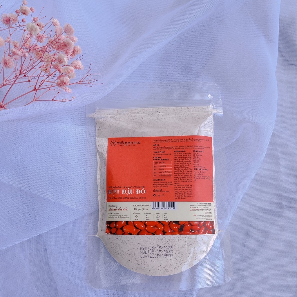 Tinh dầu bưởi, gel nha đam, tẩy tế bào chết toàn thân cà phê và tẩy da chết bột đậu đỏ MILAGANICS mini