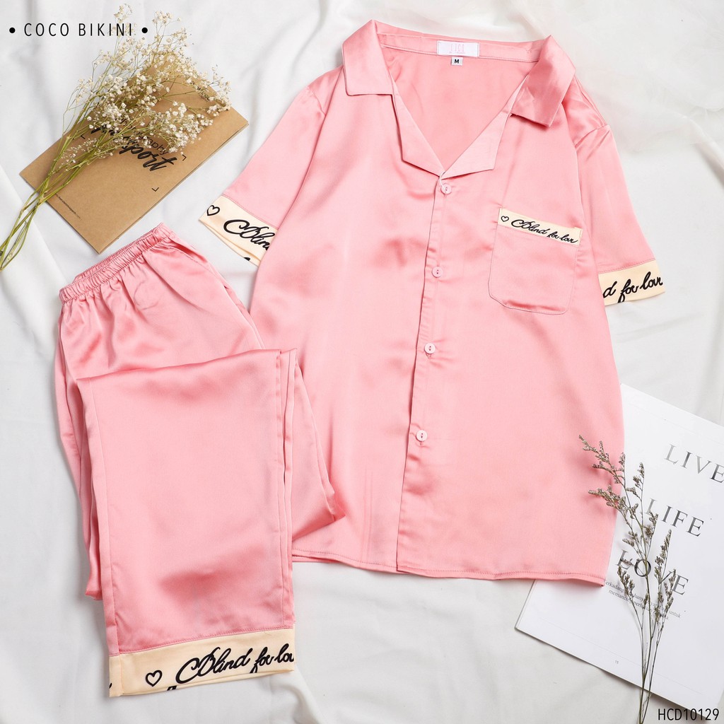 𝑪𝑶𝑪𝑶 𝑩𝑰𝑲𝑰𝑵𝑰 Bộ Đồ Ngủ - Đồ Mặc Nhà Satin ( HCD10129 ) | BigBuy360 - bigbuy360.vn