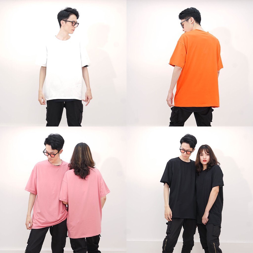 Áo thun nam nữ Unisex phông trơn tay lỡ form rộng nhiều màu