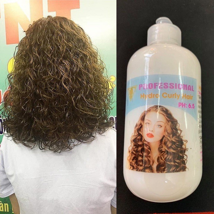 Kích xoăn tóc Hydro Curly Hair 450ml, thuốc uốn tóc, thuốc làm xoăn tóc đơn giản bôi là xoăn, bôi đâu xoăn đấy