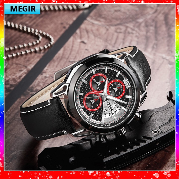 Đồng hồ nam MEGIR Z-2071 Chính hãng cao cấp Kiểu máy Chronograph