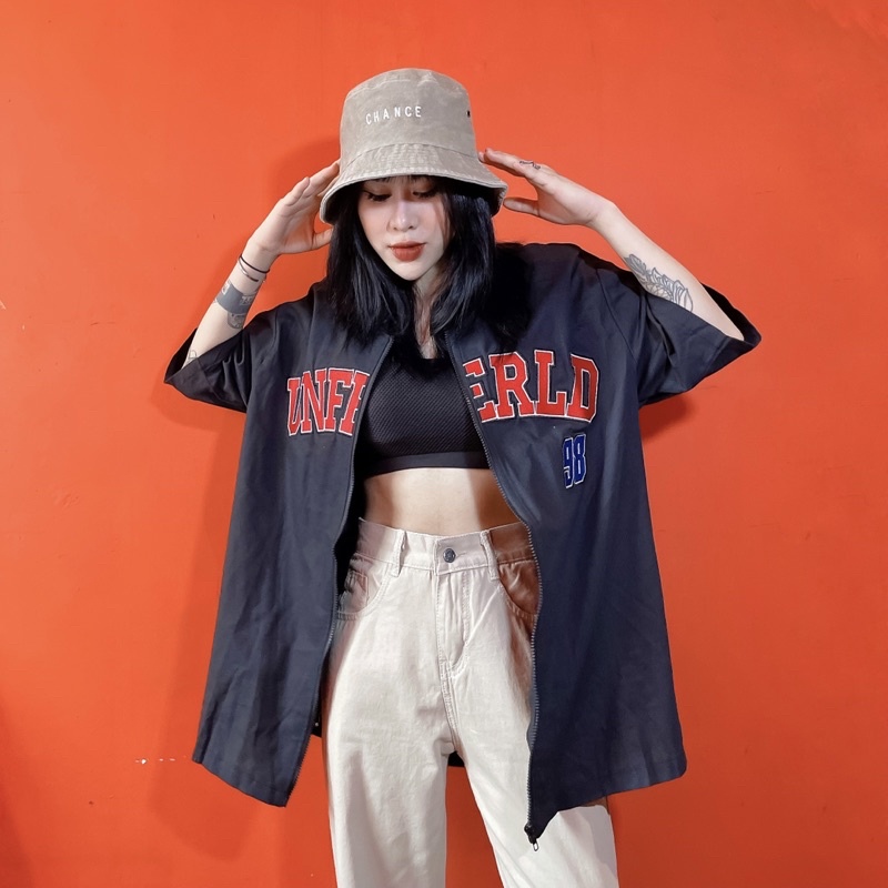 Áo khoác bóng chày chất liệu kaki chữ thêu xịn sò