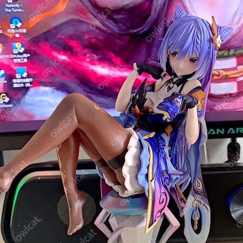 Mô Hình Nhân Vật Genshin Impact Keqing  1/7 Size 21cm Cat Girl Piercing Thunderbolt Yuheng of the Liyue Qixing Packed in Box Model Catgirl Figure