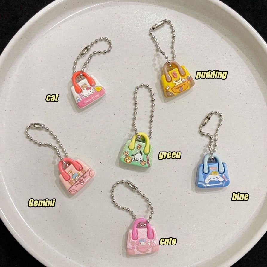 Sanrio Móc Chìa Khóa Bằng Resin Họa Tiết Hoạt Hình Dễ Thương Diy