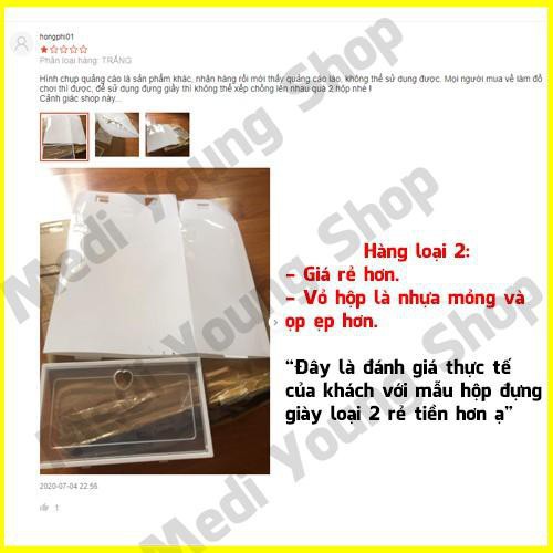 10 Hộp Box Đựng Để Giày Dép Nam Nữ, Mẹ Và Bé Bằng Nhựa Cứng Mica Trong Suốt Đồ Cao Cấp Giá Rẻ Medi Young Shop