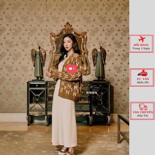 Áo khoác cardigan len nữ chữ dáng dài thu đông ulzzang Hàn Quốc yolo fashion
