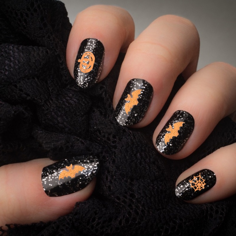 Hộp Phụ Kiện Dán Trang Trí Móng Nghệ Thuật Chủ Đề Halloween