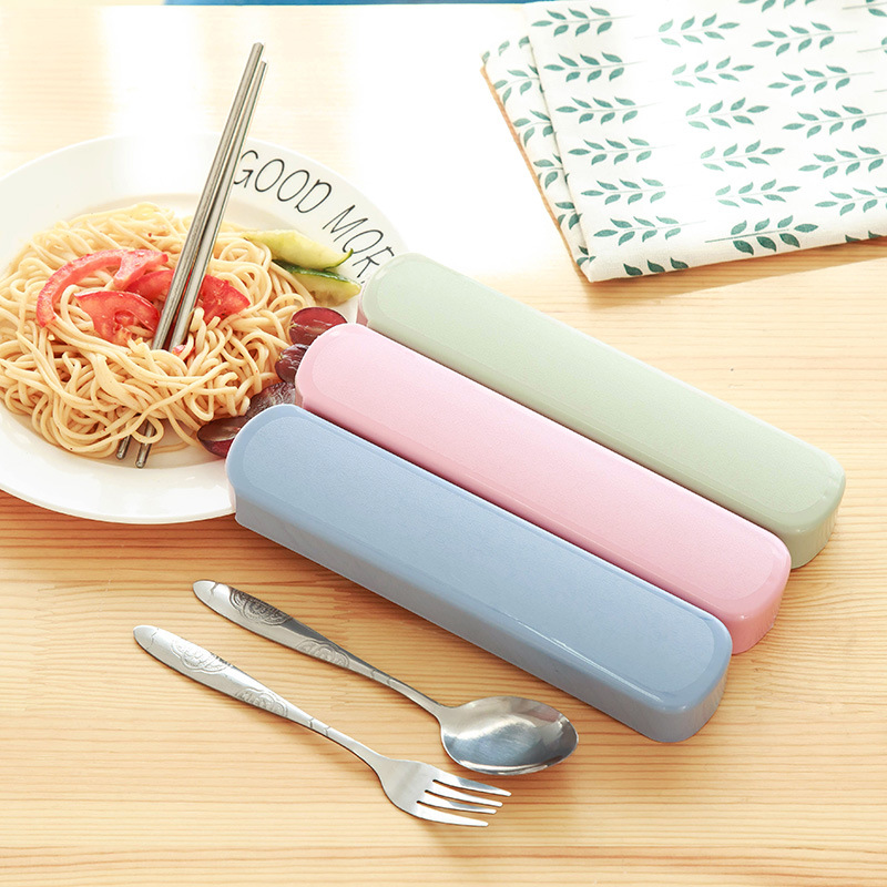 Bộ Muỗng Đũa Nĩa Bằng Thép Không Gỉ Tiện Dụng Khi Đi Dã Ngoại
