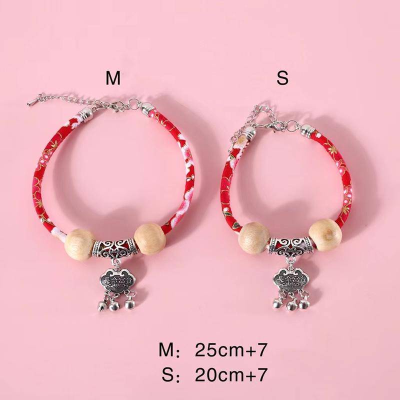 Vòng Cổ Cắm Trại Chống Bọ Chét Và Chống Gài Đi Kèm Chuông Phong Cách Dân Tộc Cho Thú Cưng