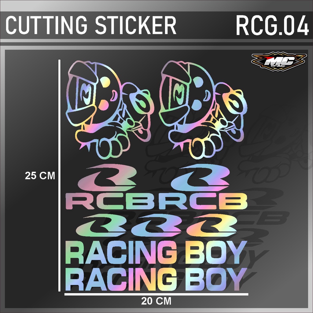 Bộ 9 Miếng Dán Xốp Màu Cầu Vồng Rực Rỡ Cho Xe Mô Tô Lis Variations RCB RACING BOY Hologram Chrome Gold Và Solid MC RCG 04