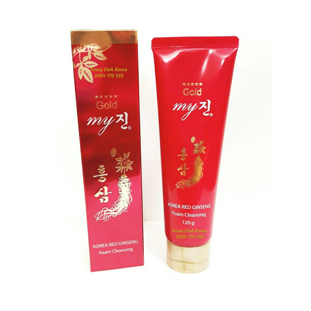 Sữa rửa mặt sâm đỏ Hàn Quốc / Sữa Rửa Mặt My Gold Hồng Sâm Korea