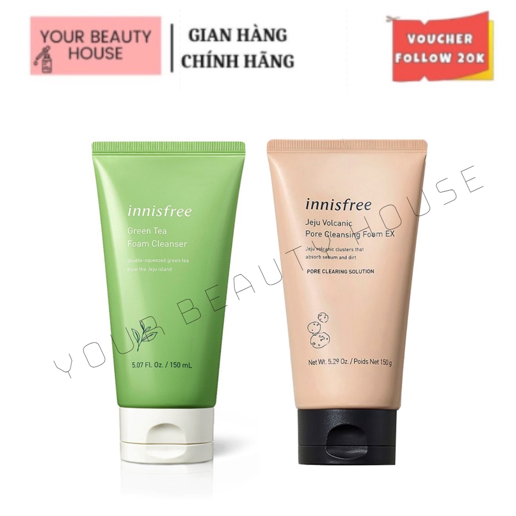 Sữa Rửa Mặt Trà Xanh & Tro Núi Lửa 150ml