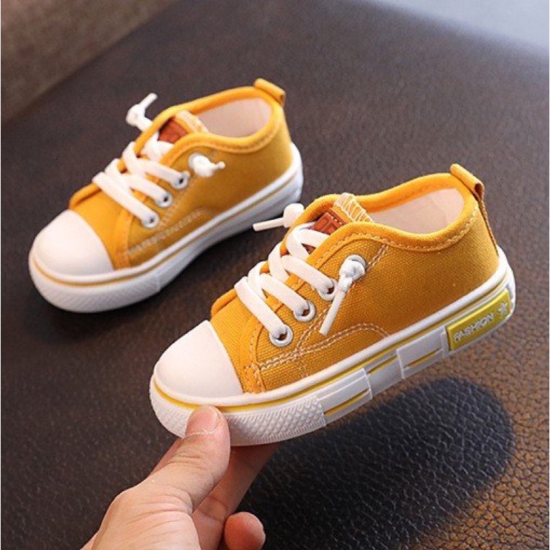 Giày thể thao canvas cho bé trai bé gái -giầy cho bé 2-8 tuổi phối màu có dây siêu đế mềm siêu êm chống trượt CV2161