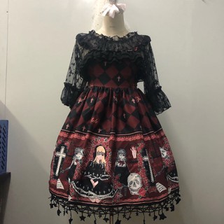 Đầm Lolita phối họa tiết hoa phong cách Lolita