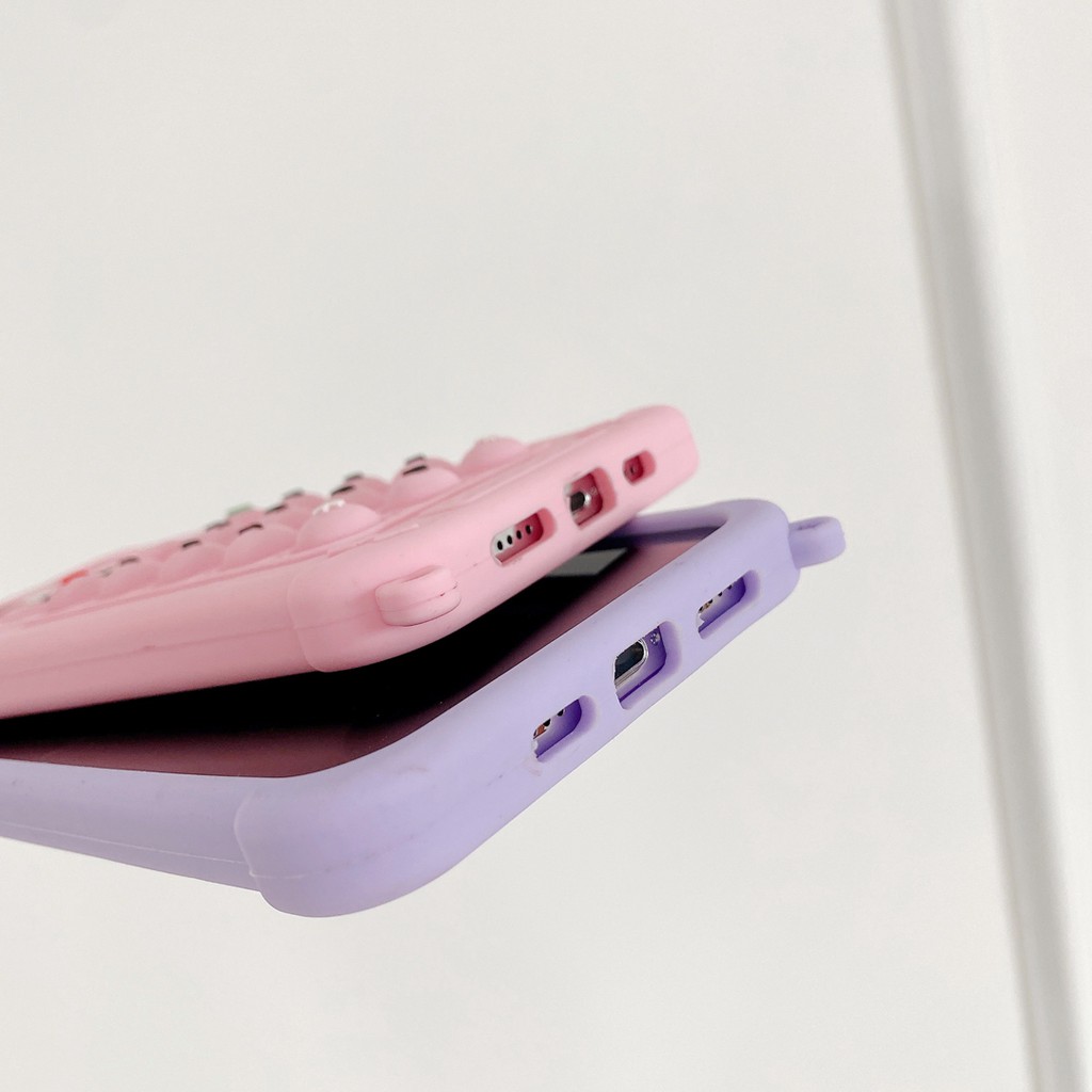 Ôp Điện Thoại Silicon Dẻo Màu Hồng / Tím / Xanh Lá Thời Trang Cho Iphone 12 11 pro max xs max xr x 7 8 plus
