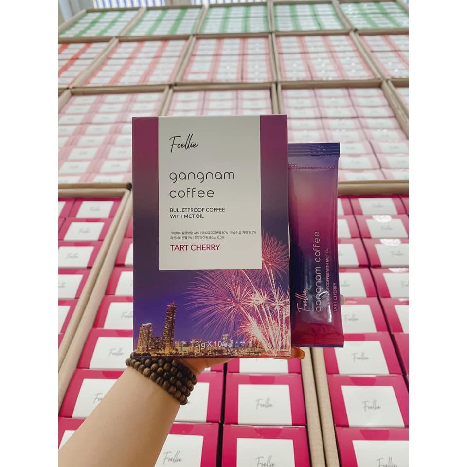 Hộp 10 Gói Cà Phê Giảm Cân, Ngăn Ngừa Tích Mỡ Foellie Gangnam Coffee (5g/13g/14g/15g) x 10