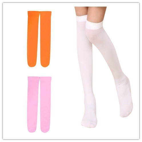 Vớ cao đến đầu gối màu trơn dễ thương cho bé gái
