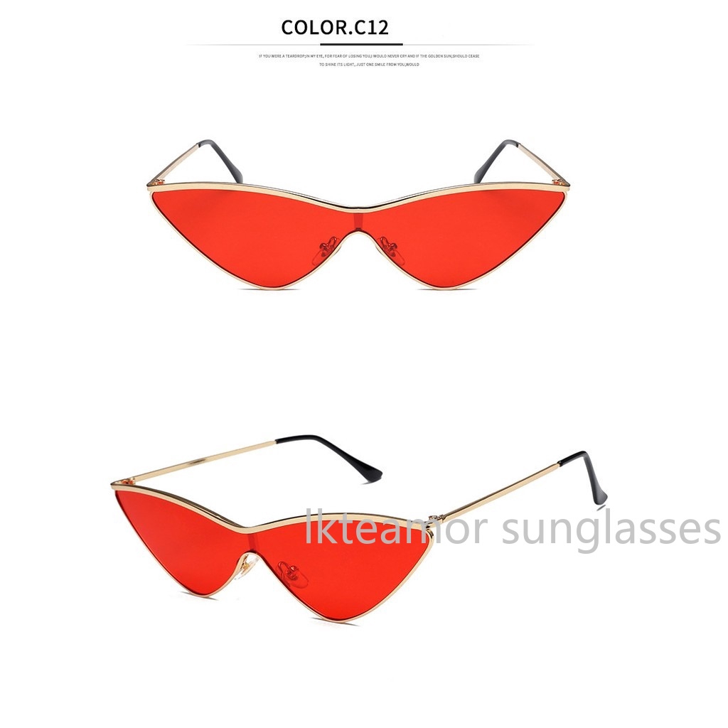 Kính mát khung mắt mèo kiểu cổ điển bằng hợp kim cho nữ