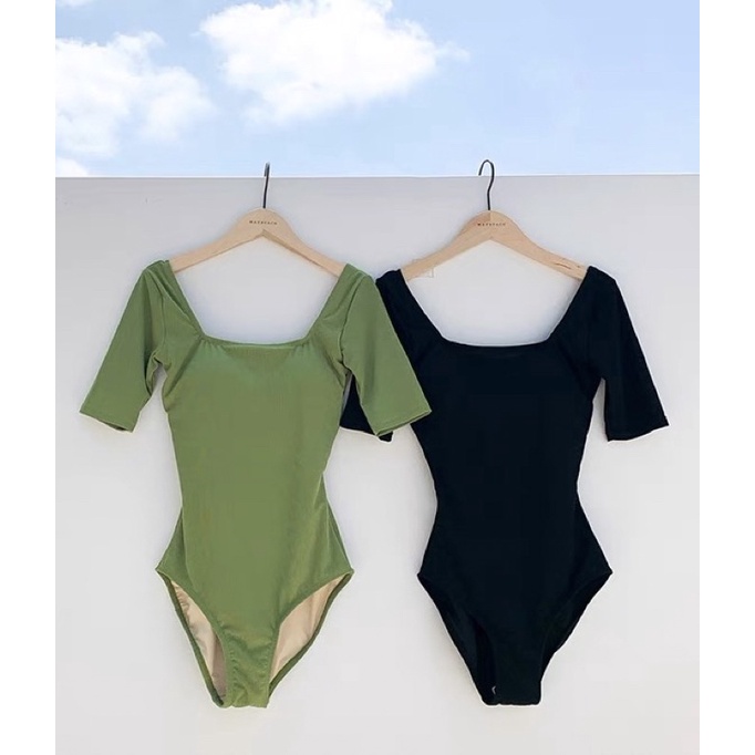 Bikini 1 mảnh cộc tay hở lưng
