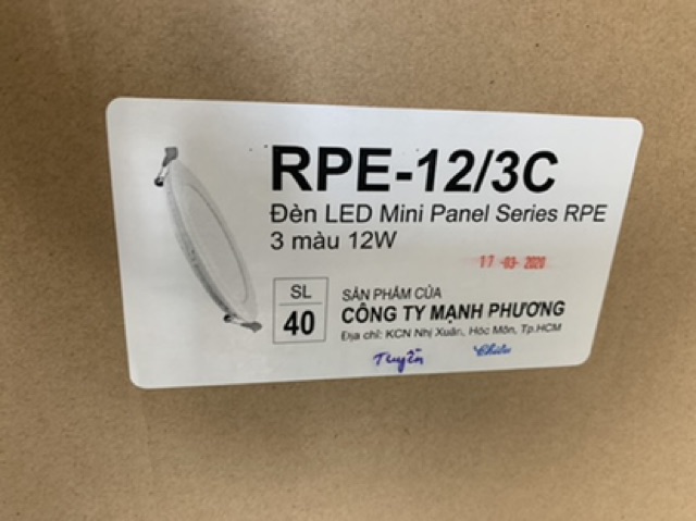 Đèn led 3 chế độ màu 12w MPE RPE-12/3C