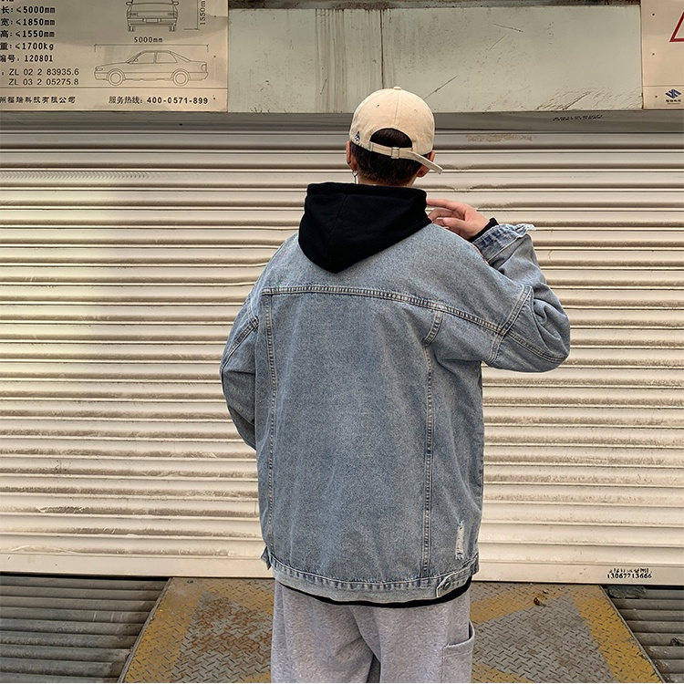 Áo khoác jean denim nam nữ unisex form rộng vai phối caro, áo khoát jacket jean nam nữ phong cách Hàn Quốc 2022